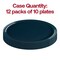 Navy Flat Round Disposable Plastic Appetizer/Salad Plates - 8.5" (120 Plates)